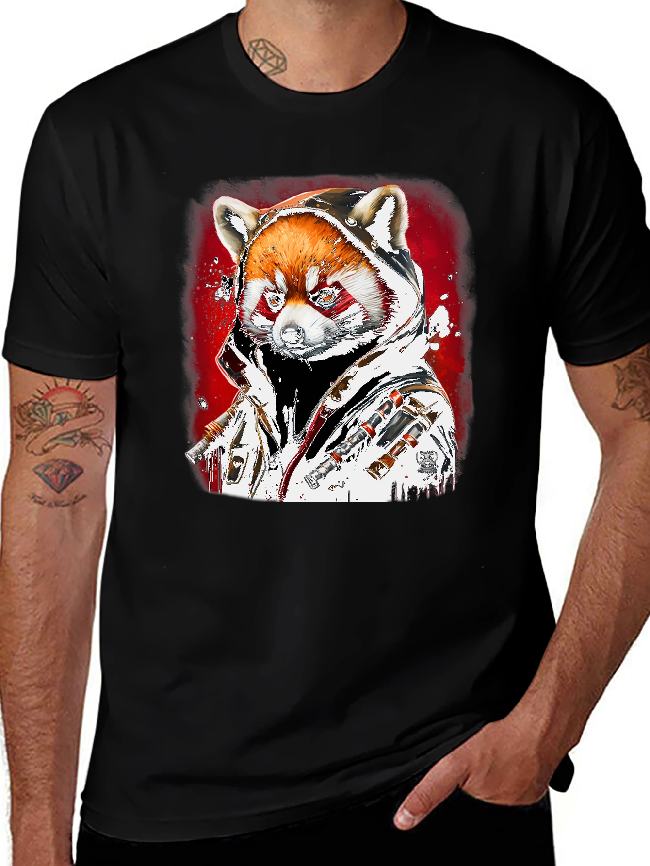 Red Panda Graphic T-Shirt - Streetwear Style