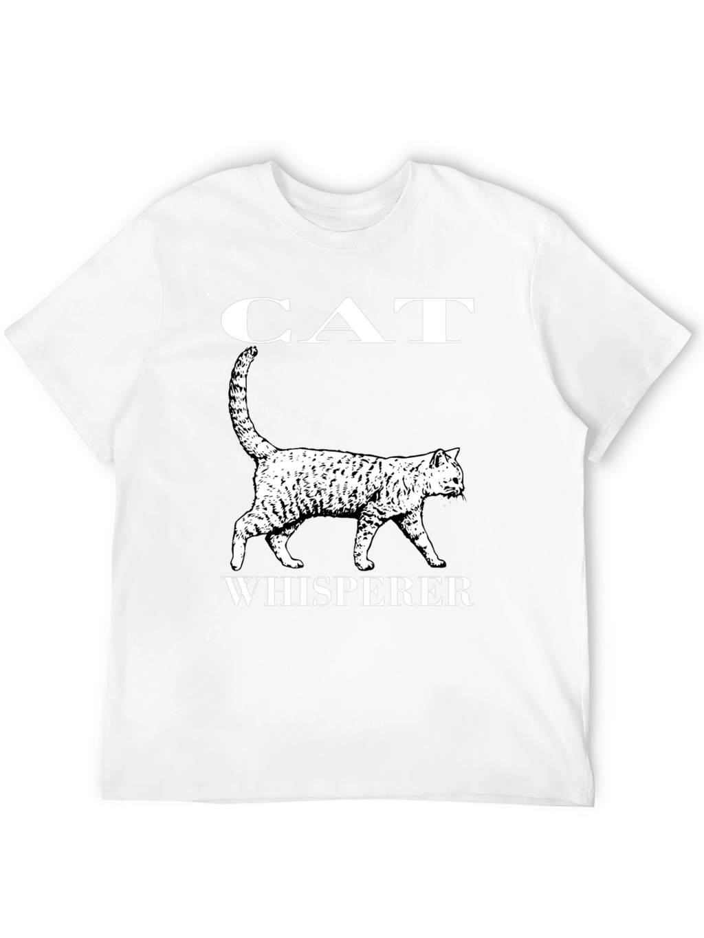 Cat Whisperer Graphic T-Shirt - Black Cotton Tee