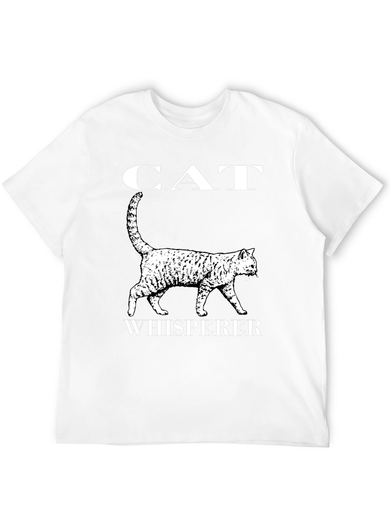 Cat Whisperer Graphic T-Shirt - Black Cotton Tee