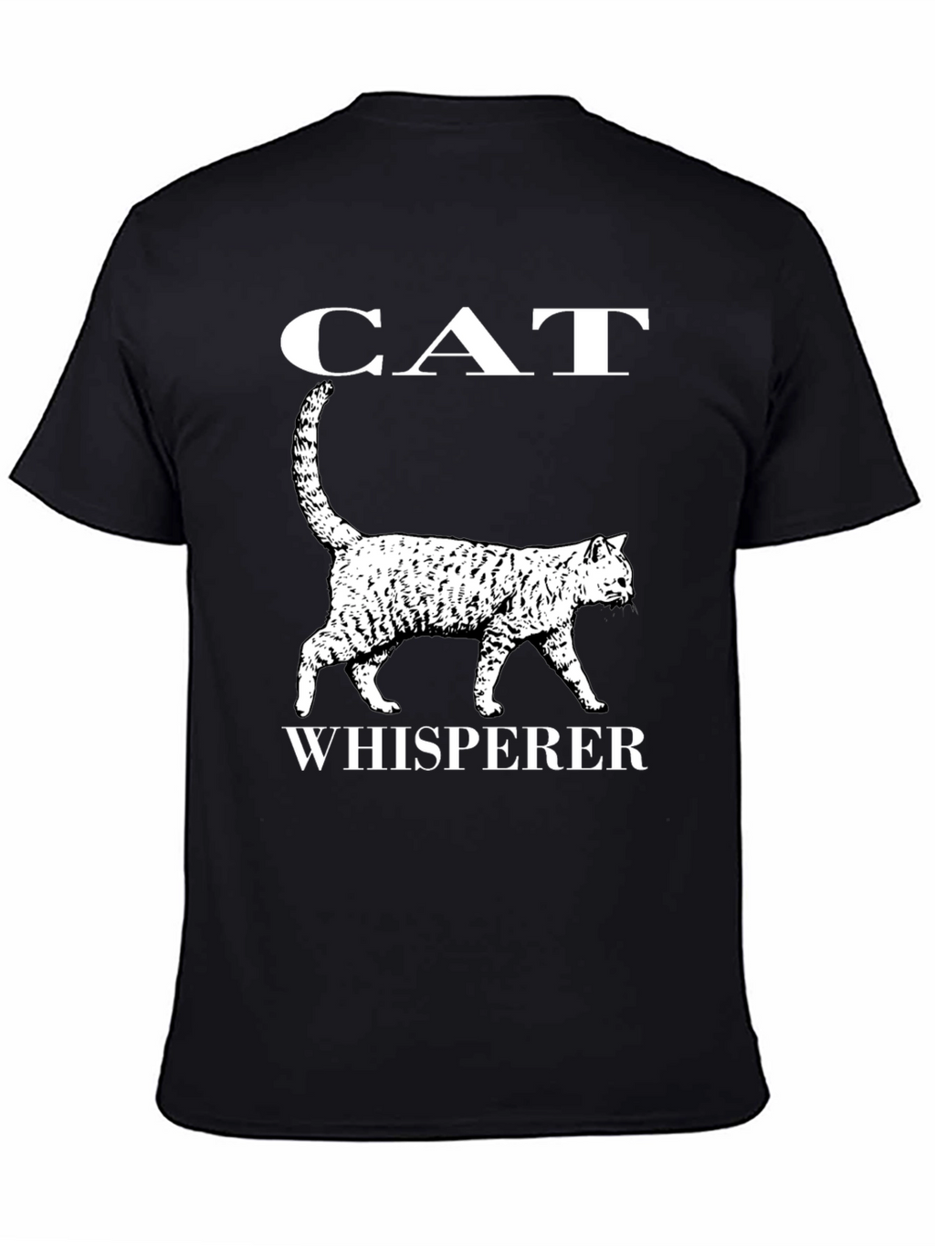 Cat Whisperer Graphic T-Shirt - Black Cotton Tee