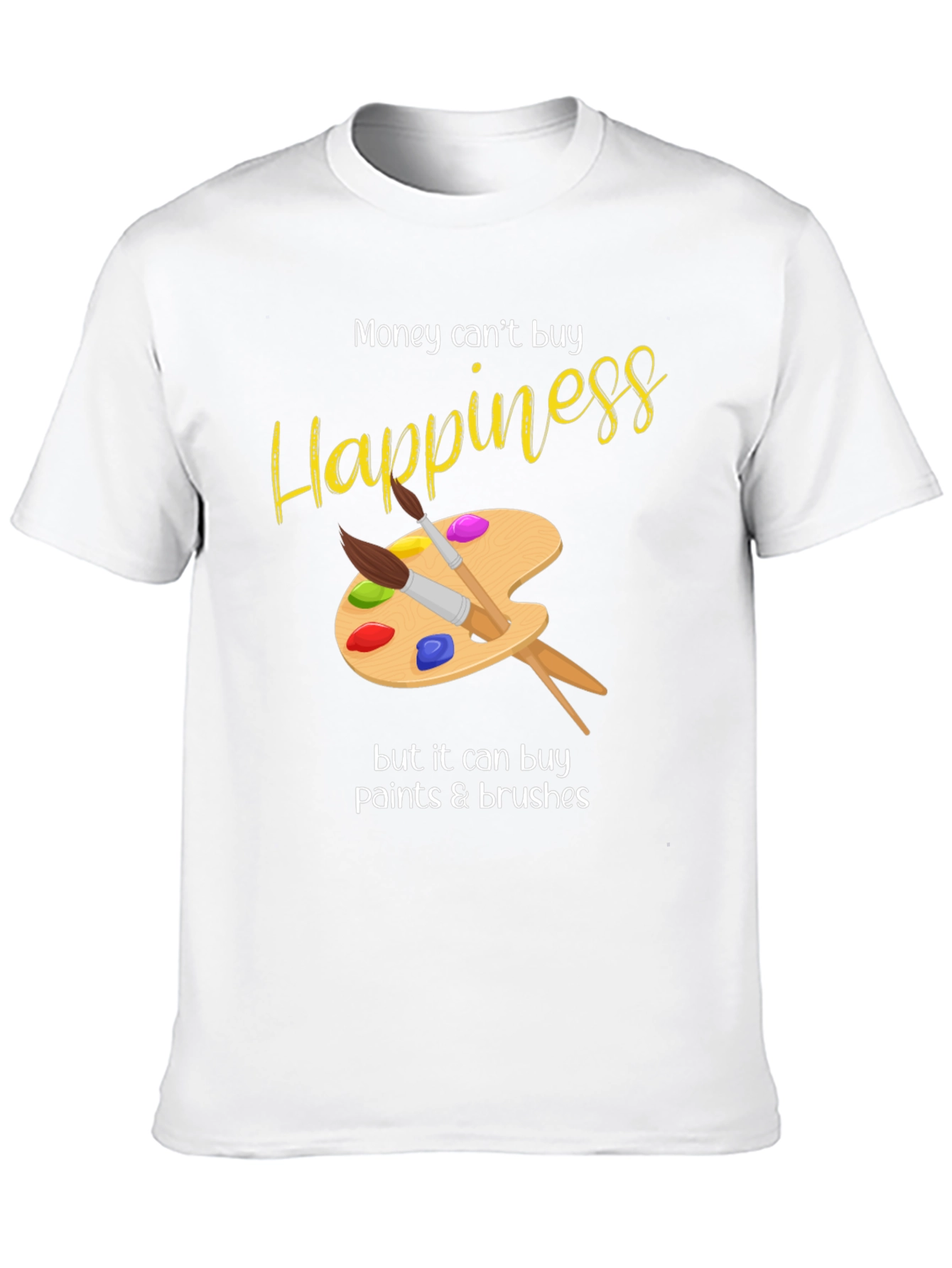 Happiness Paints & Brushes Graphic T-Shirt