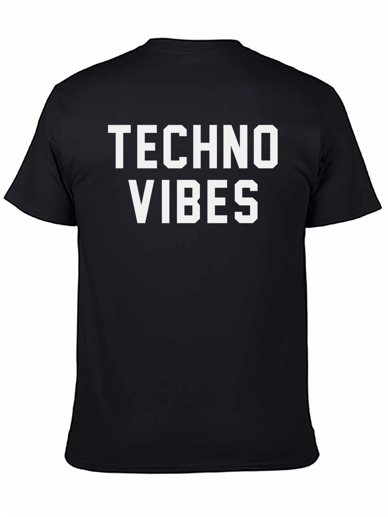Techno Vibes Graphic T-Shirt - Black