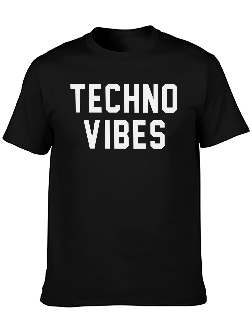 Techno Vibes Graphic T-Shirt - Black