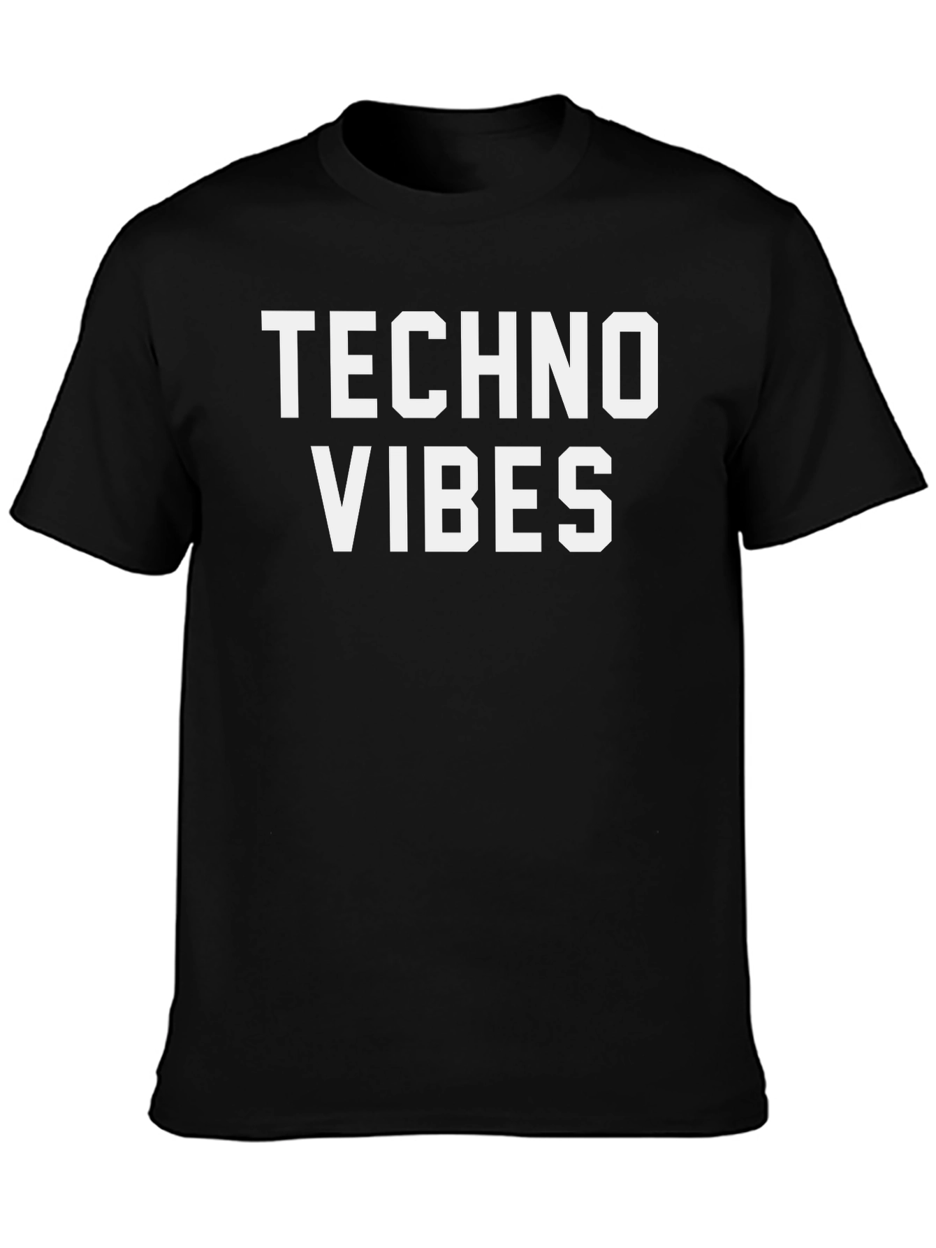 Techno Vibes Graphic T-Shirt - Black
