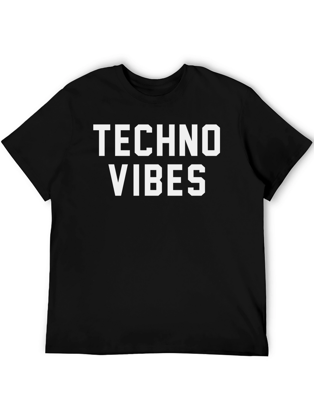 Techno Vibes Graphic T-Shirt - Black