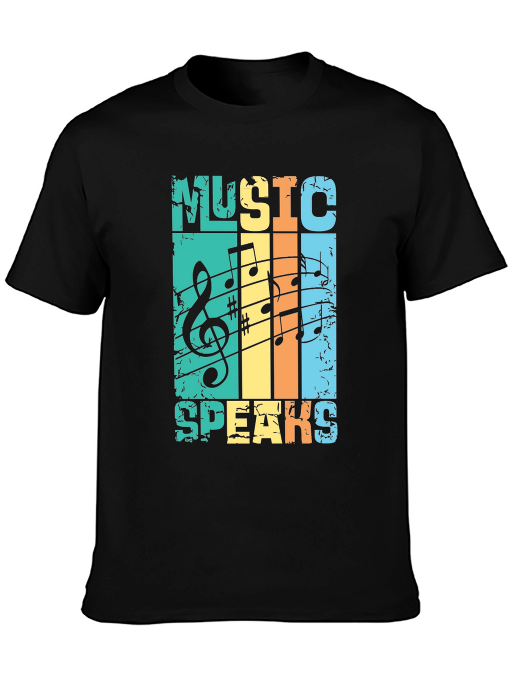 Music Speaks Retro Graphic Tee