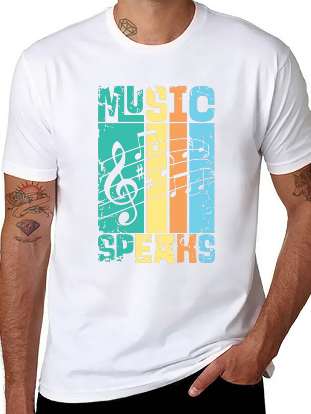 Music Speaks Retro Graphic Tee