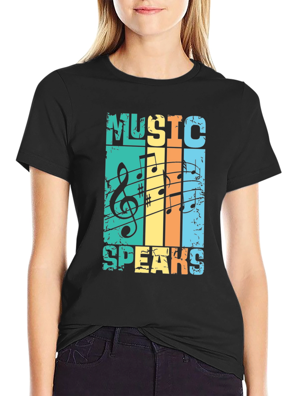 Music Speaks Retro Graphic Tee