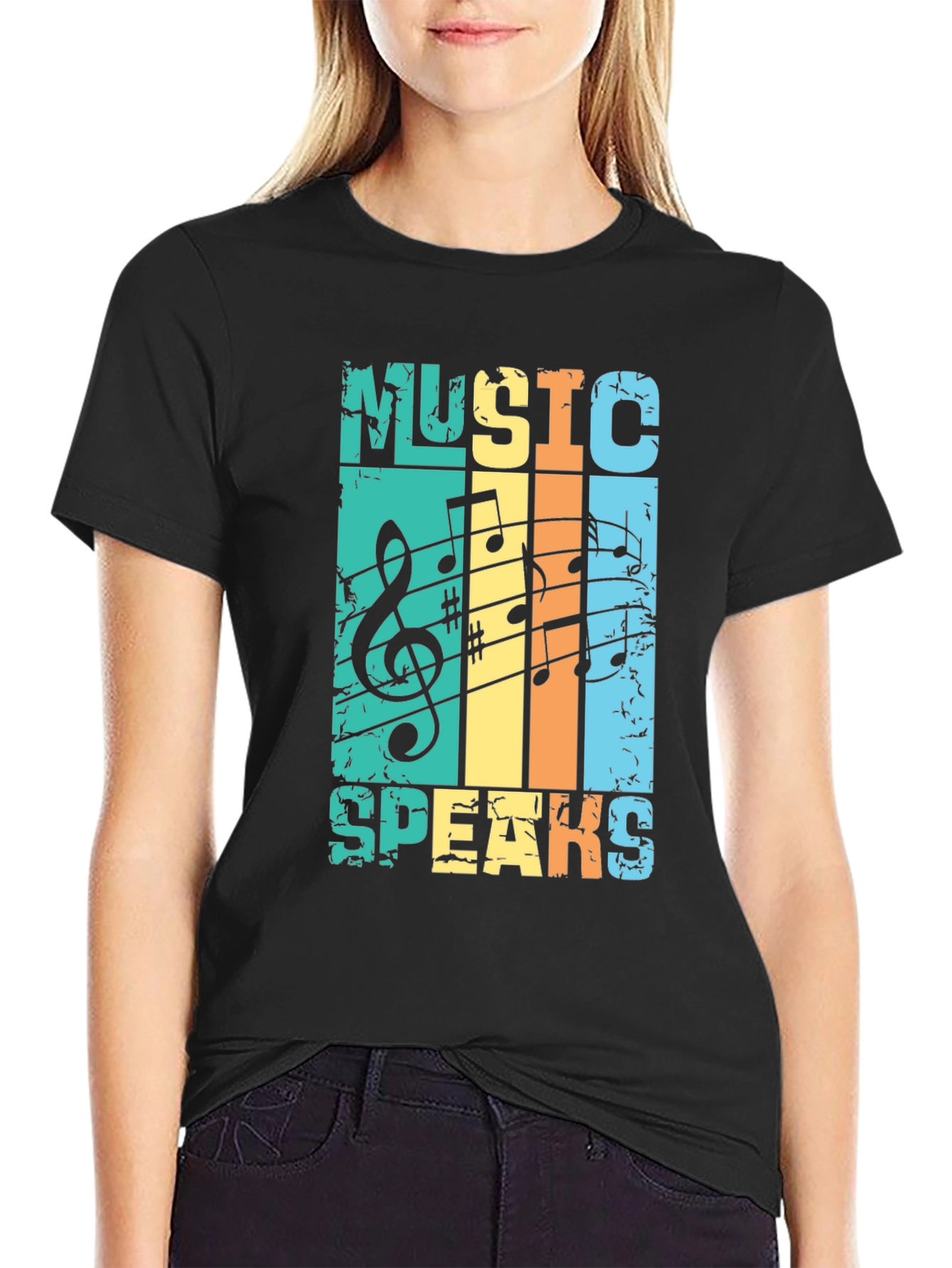 Music Speaks Retro Graphic Tee