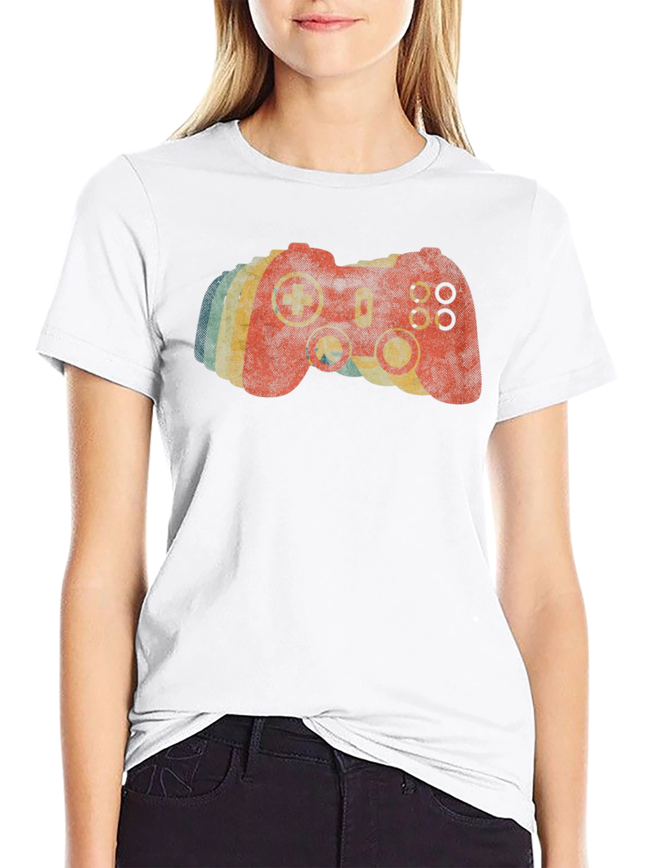 Retro Gamer T-Shirt - Distressed Video Game Controller Tee