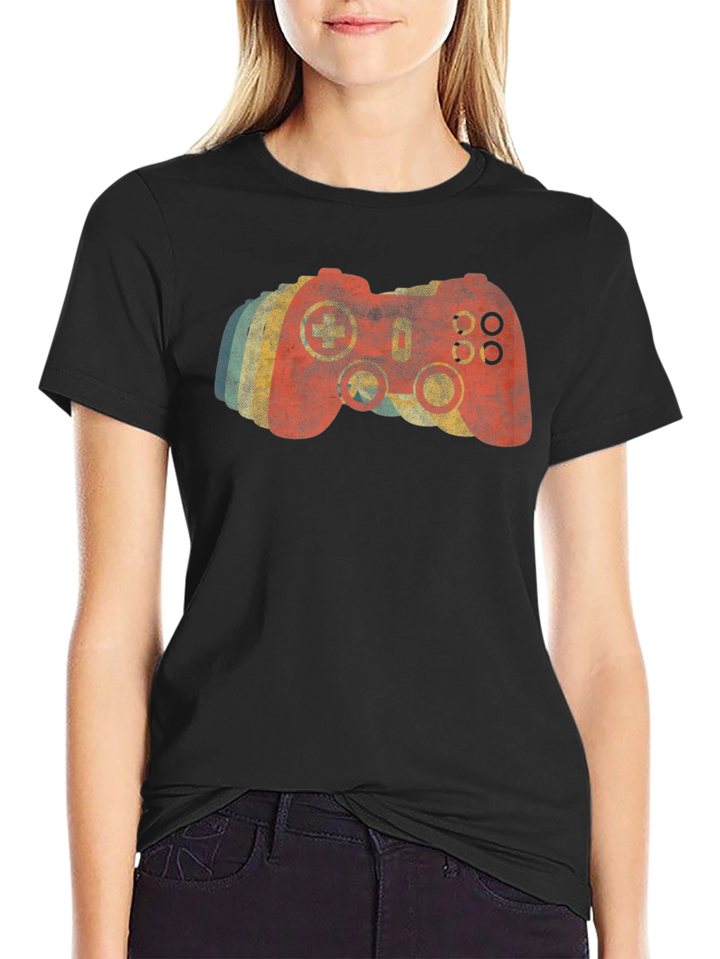Retro Gamer T-Shirt - Distressed Video Game Controller Tee