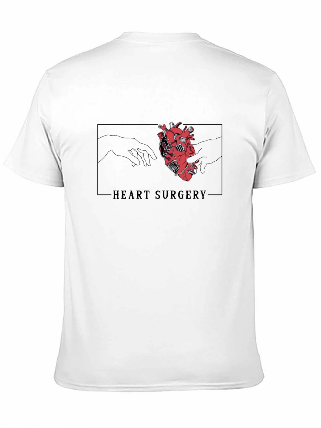 Heart Surgery Graphic Tee - Black Cotton T-Shirt