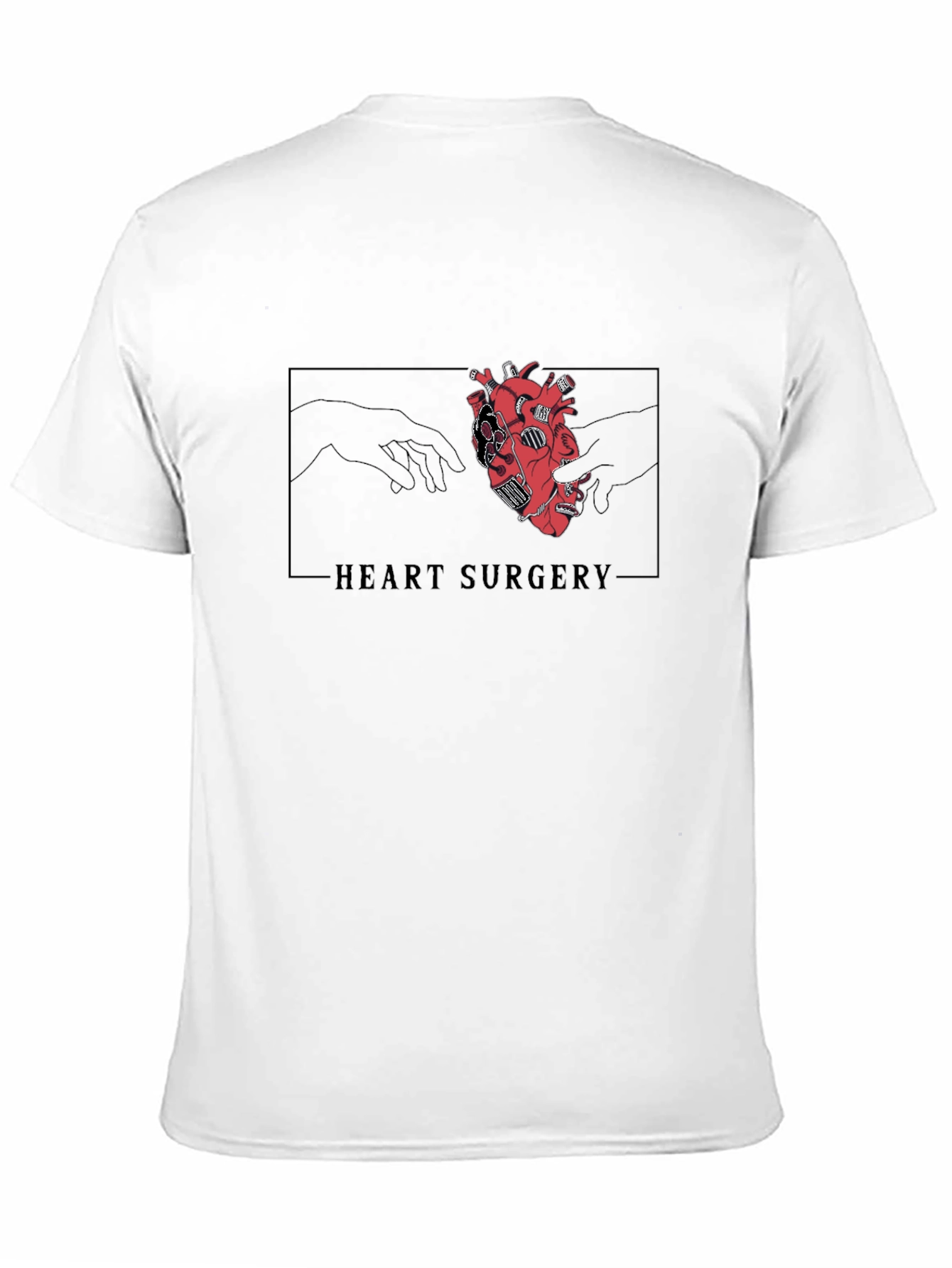 Heart Surgery Graphic Tee - Black Cotton T-Shirt