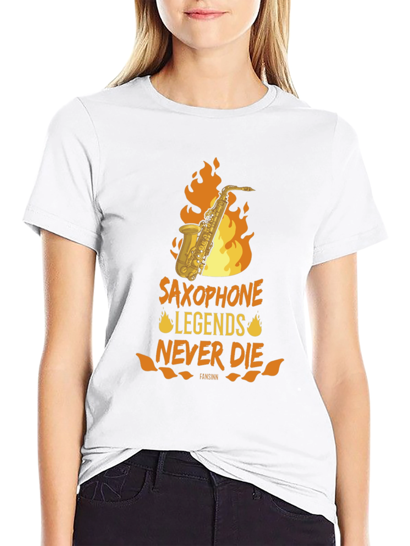 Saxophone Legends Never Die Graphic Tee