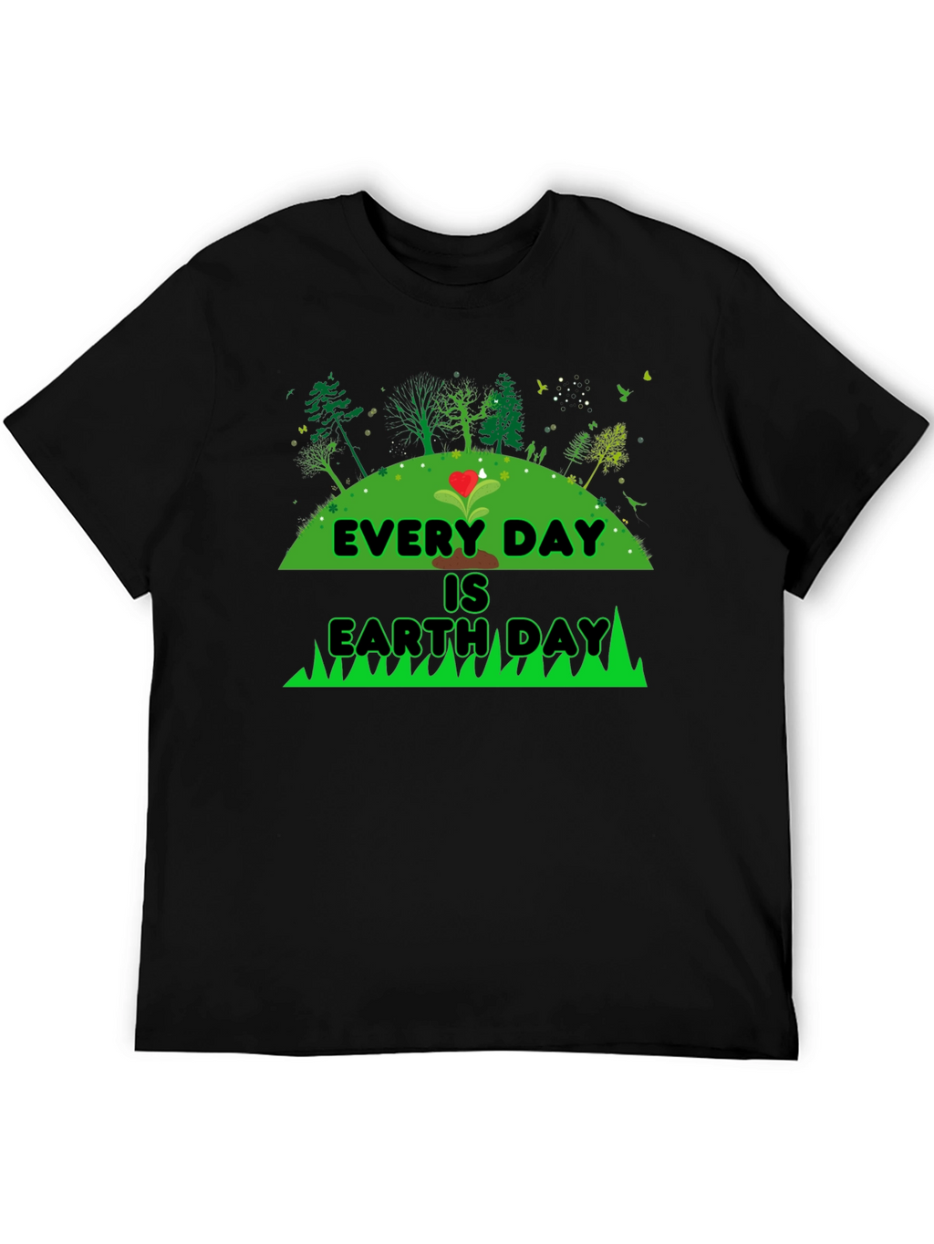 Every Day is Earth Day Black Graphic Tee