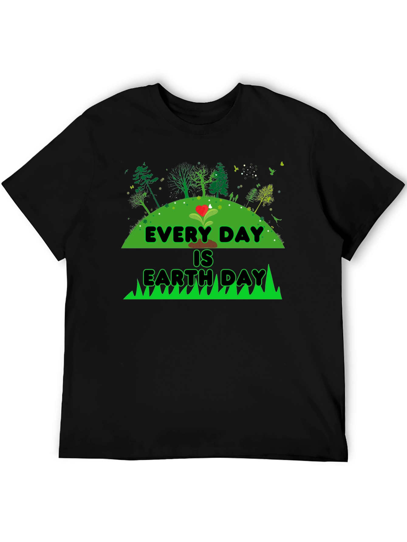 Every Day is Earth Day Black Graphic Tee