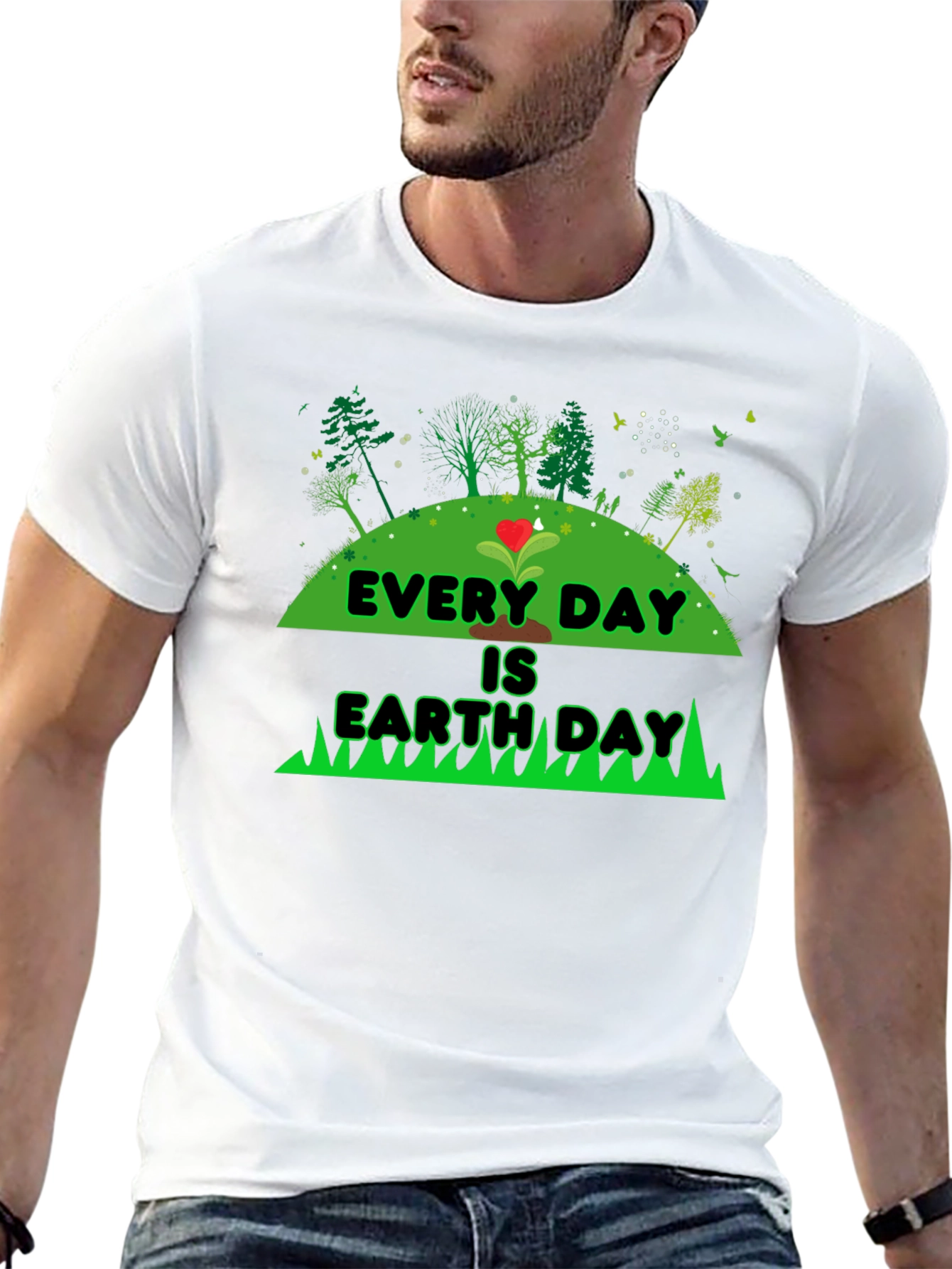 Every Day is Earth Day Black Graphic Tee