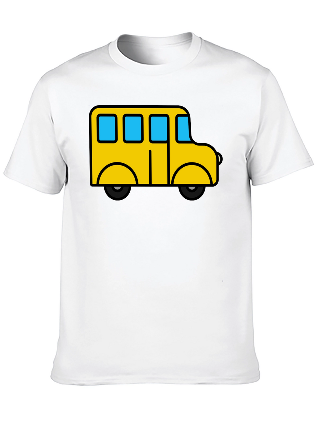 Cartoon Bus Graphic Tee - Black