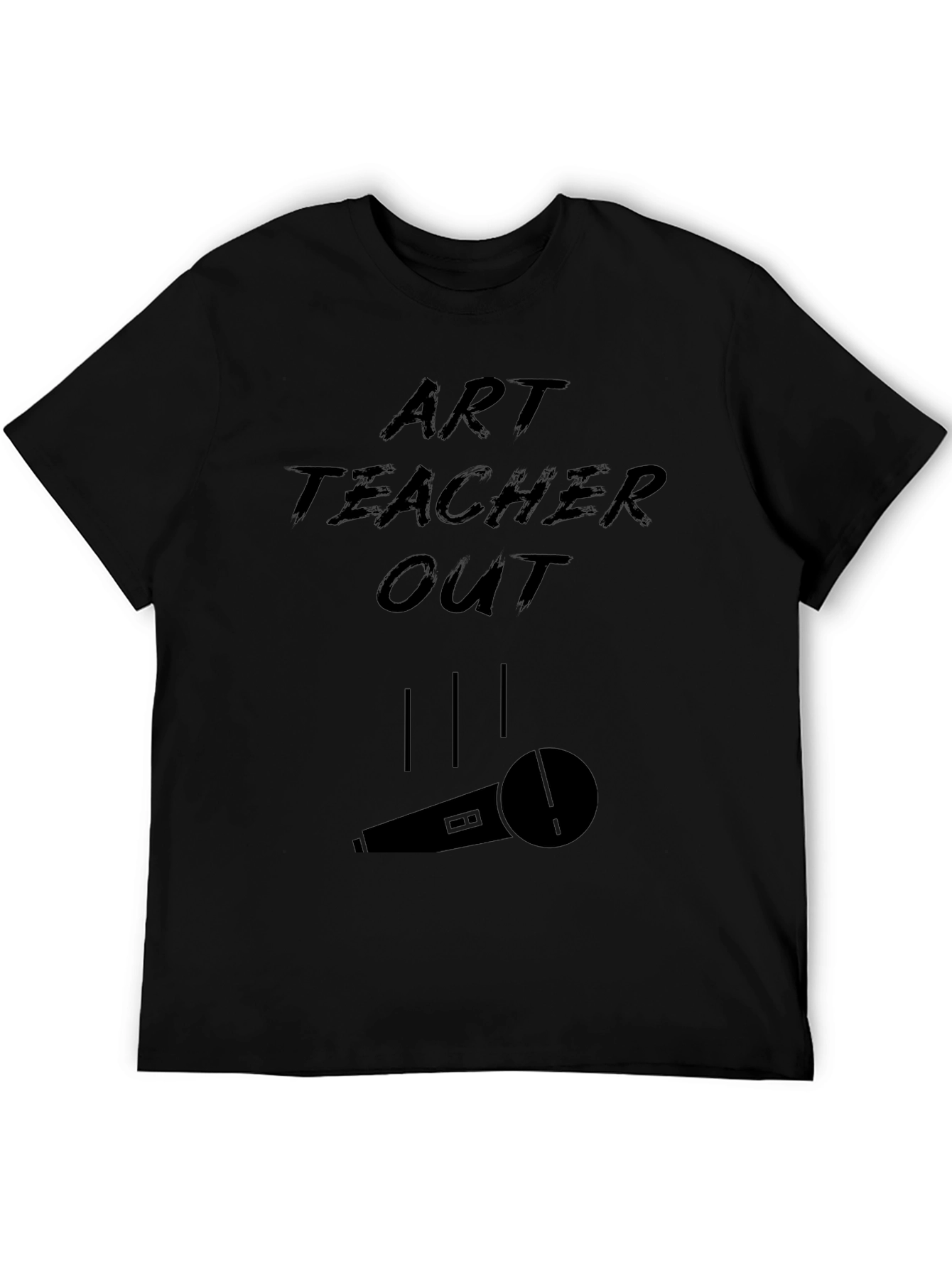 Art Teacher Out Black T-Shirt Funny Retirement Design