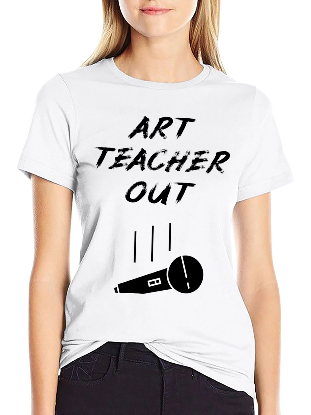 Art Teacher Out Black T-Shirt Funny Retirement Design