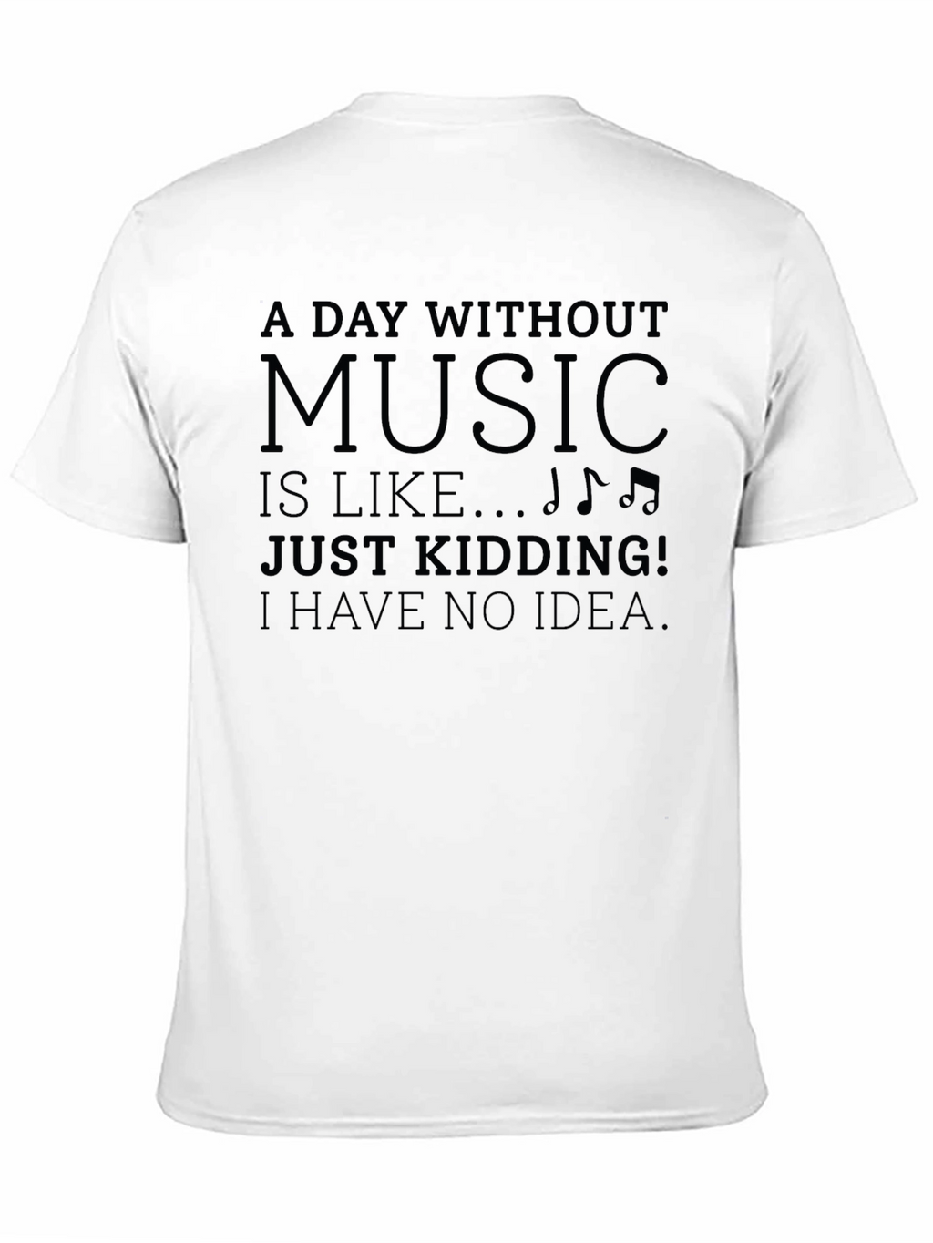 A Day Without Music Mens Black T-Shirt