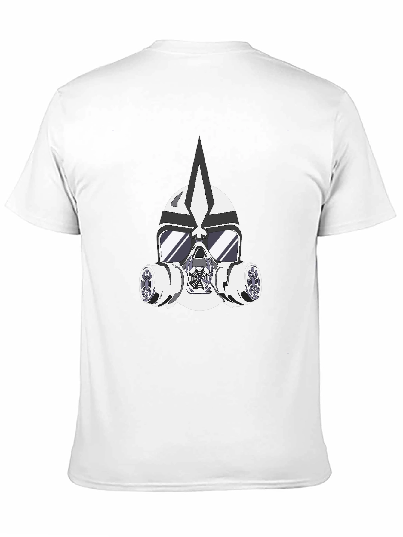 Masked Warrior Graphic Tee - Bold Black T-Shirt
