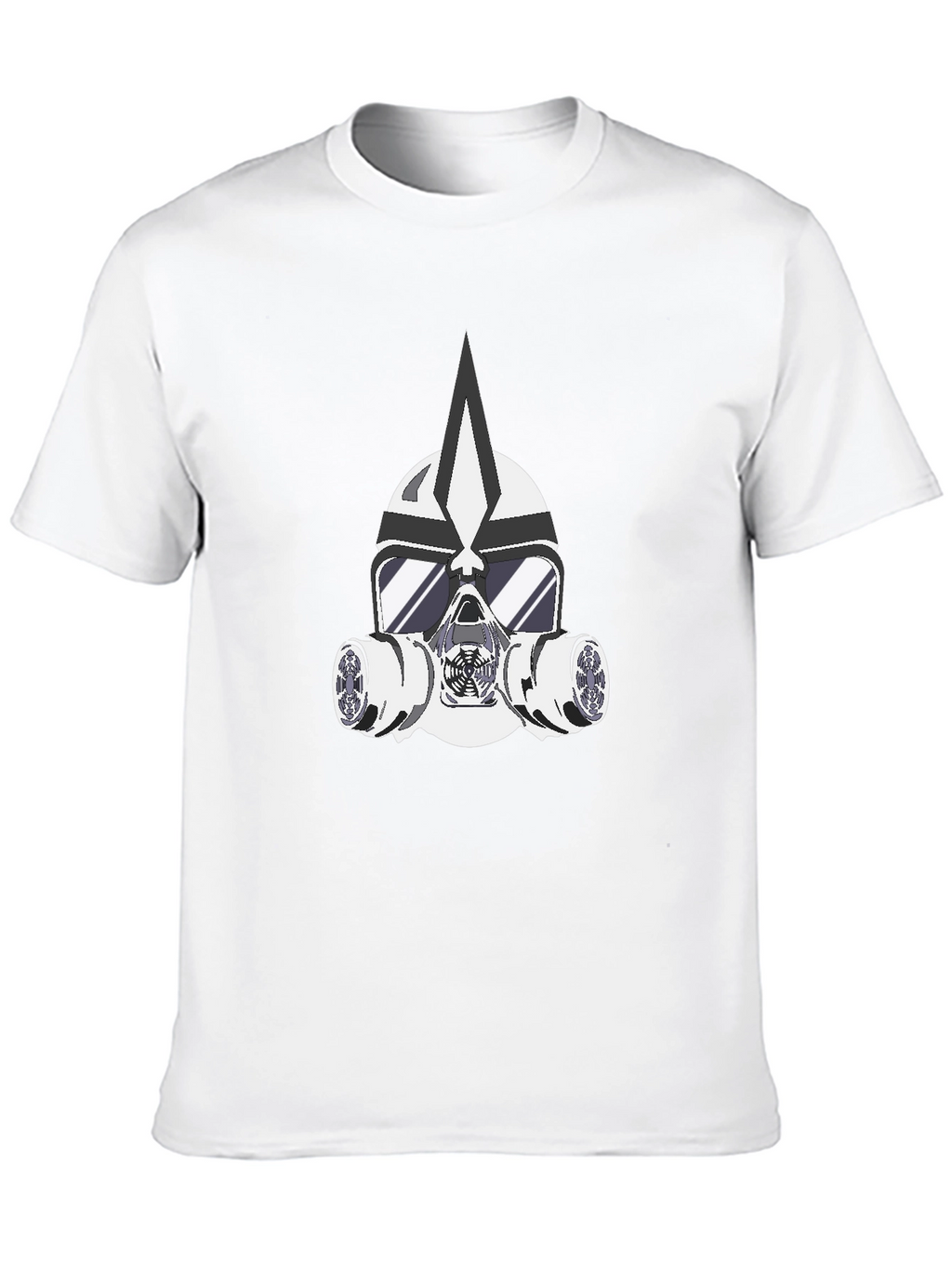 Masked Warrior Graphic Tee - Bold Black T-Shirt
