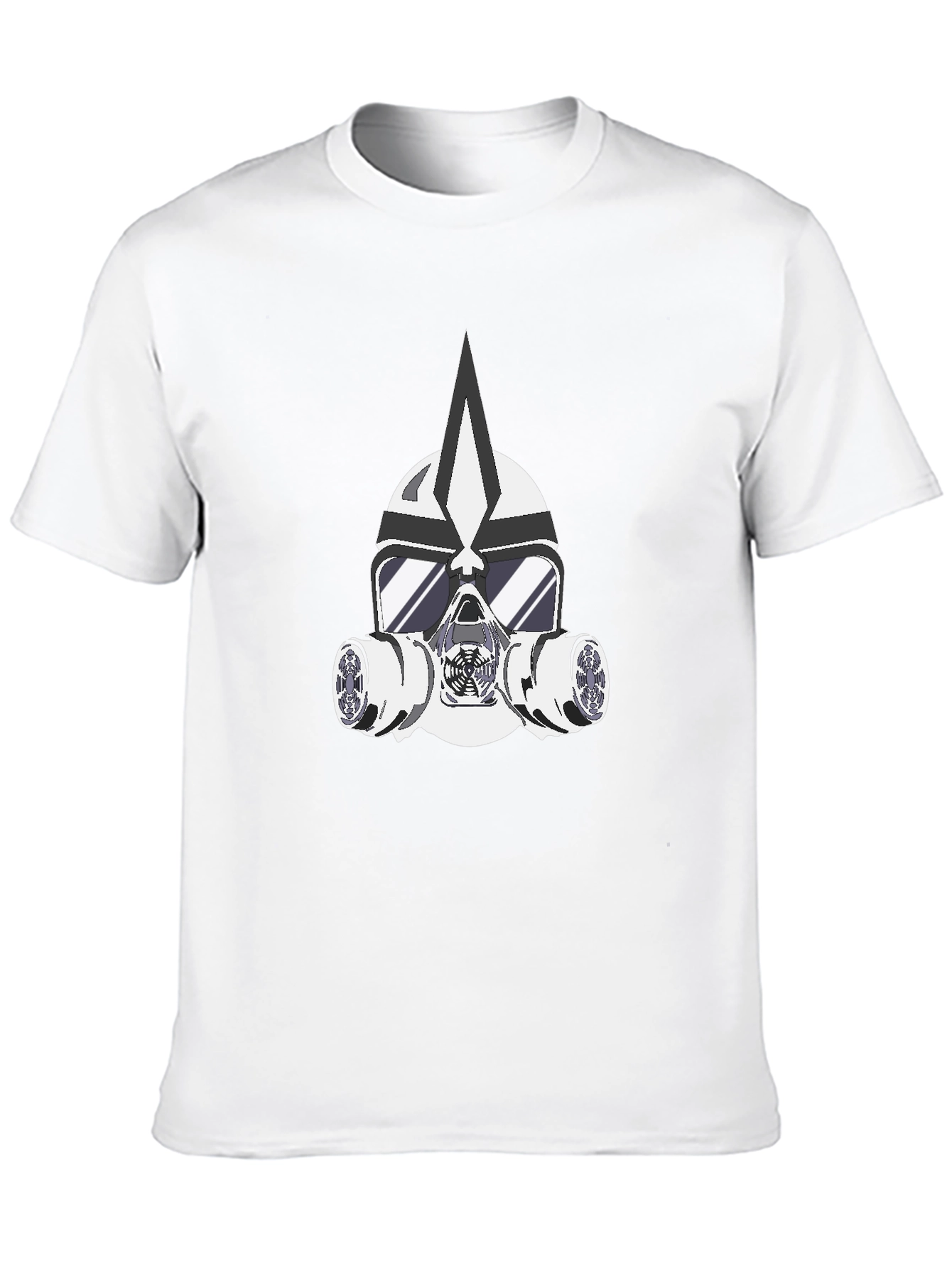 Masked Warrior Graphic Tee - Bold Black T-Shirt