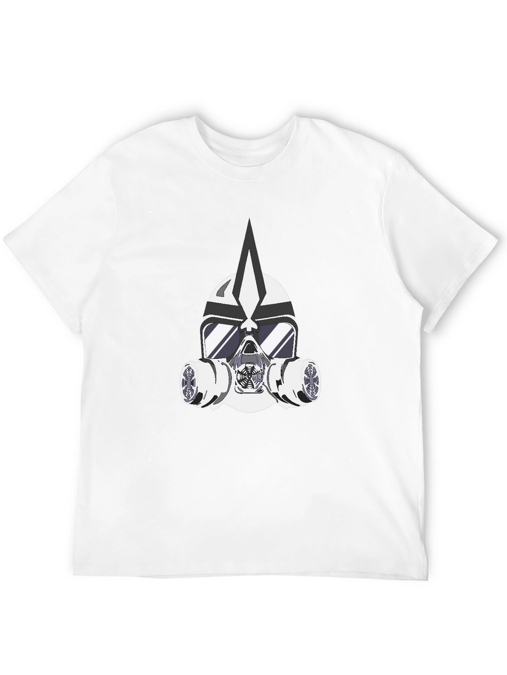 Masked Warrior Graphic Tee - Bold Black T-Shirt