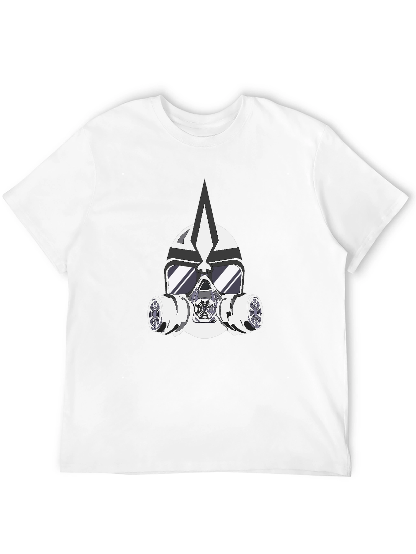 Masked Warrior Graphic Tee - Bold Black T-Shirt