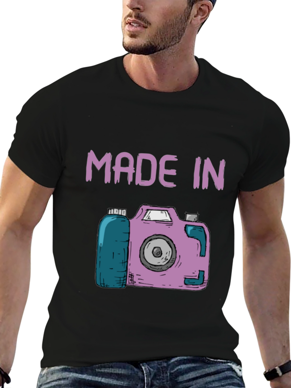 Retro Camera T-Shirt - Made In Photographer Tee