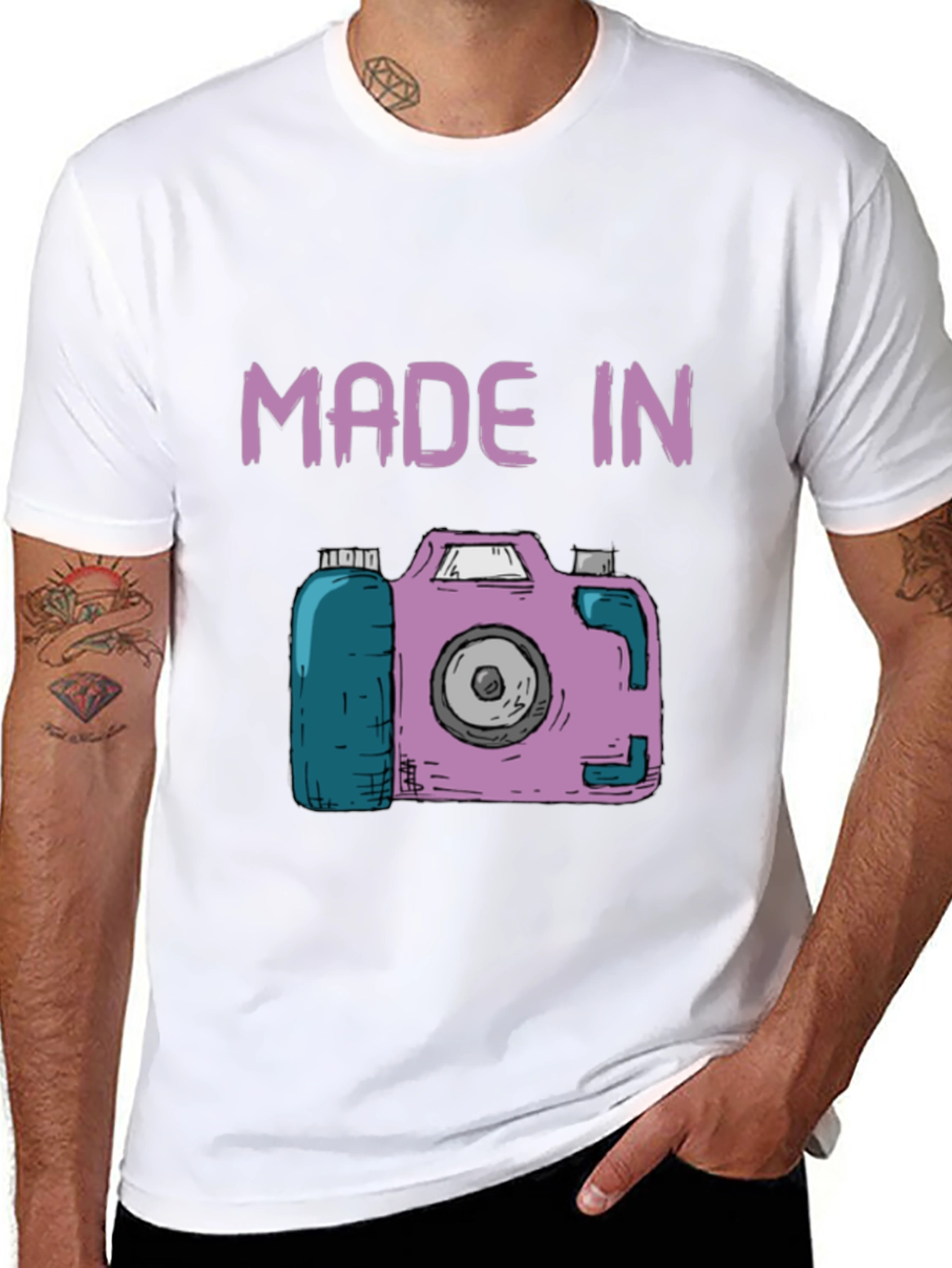 Retro Camera T-Shirt - Made In Photographer Tee