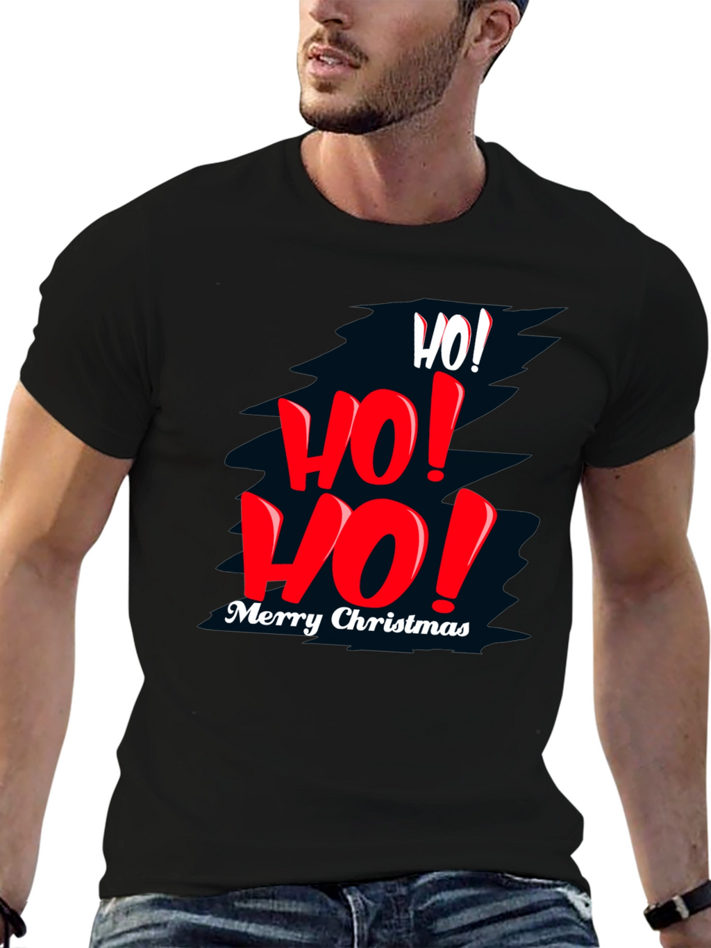 Festive Christmas T-Shirt - Ho! Ho! Ho!