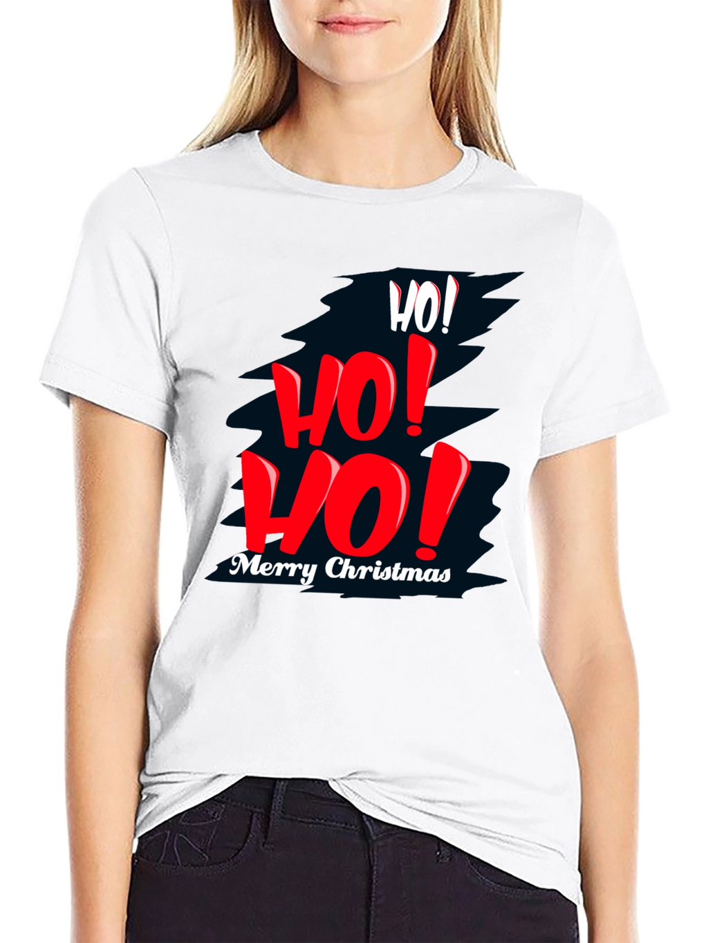 Festive Christmas T-Shirt - Ho! Ho! Ho!