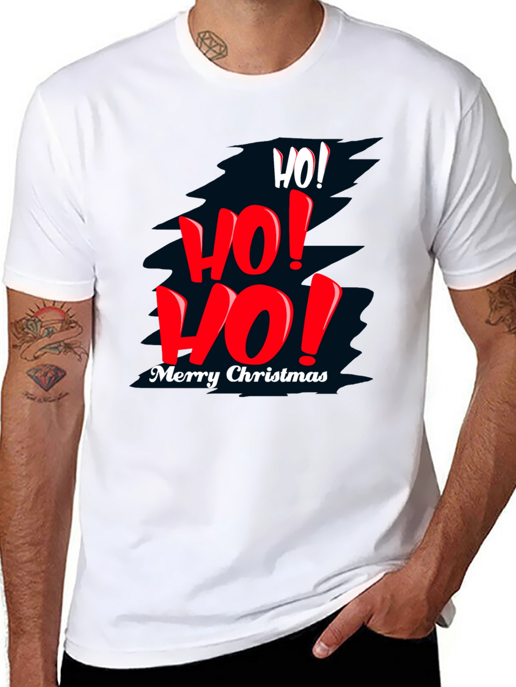 Festive Christmas T-Shirt - Ho! Ho! Ho!