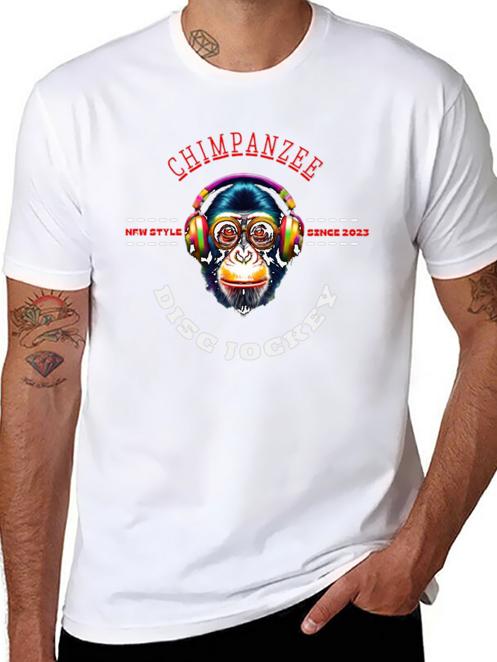 Chimpanzee DJ Graphic Tee - New Style Since 2023!