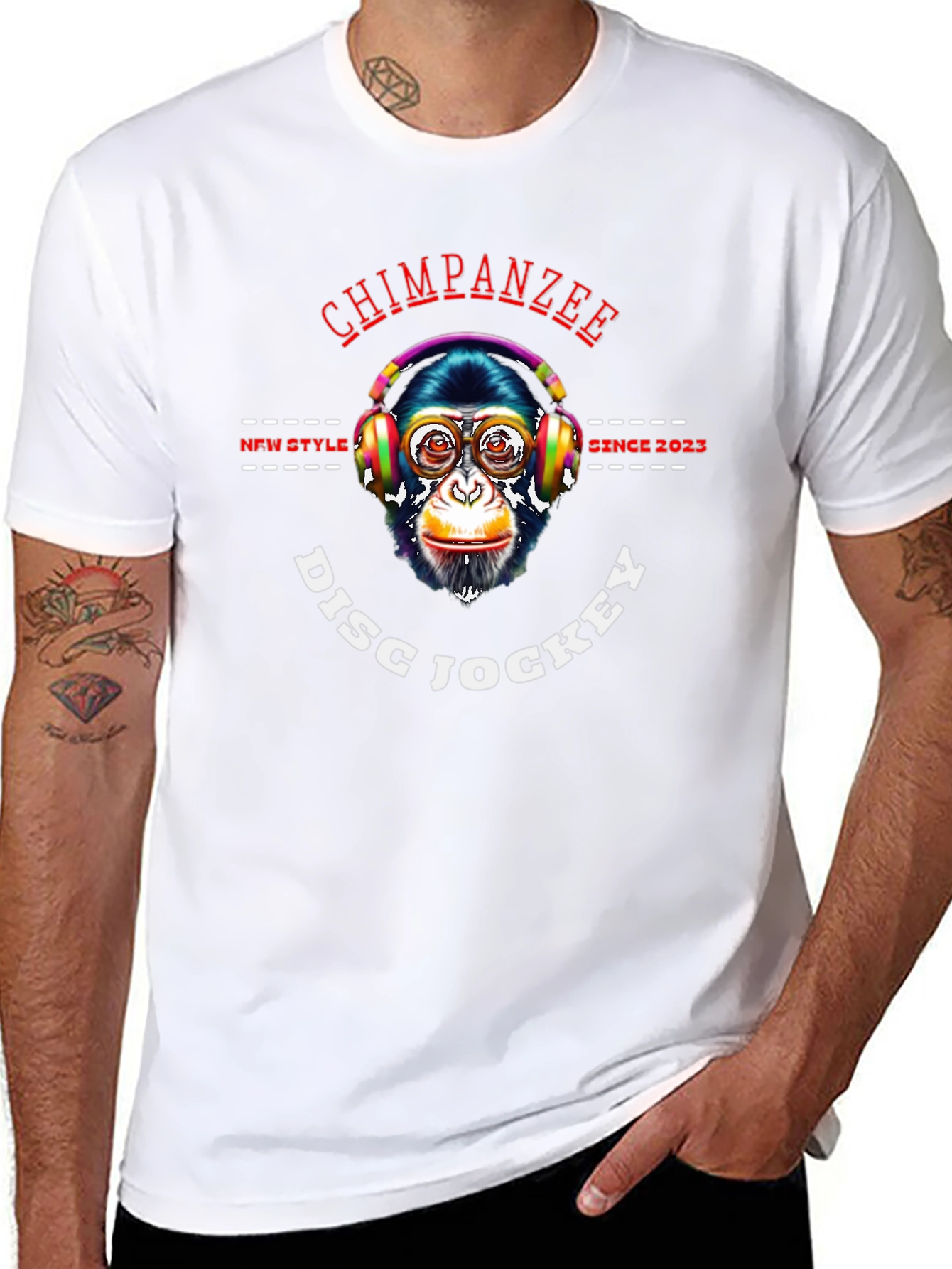 Chimpanzee DJ Graphic Tee - New Style Since 2023!