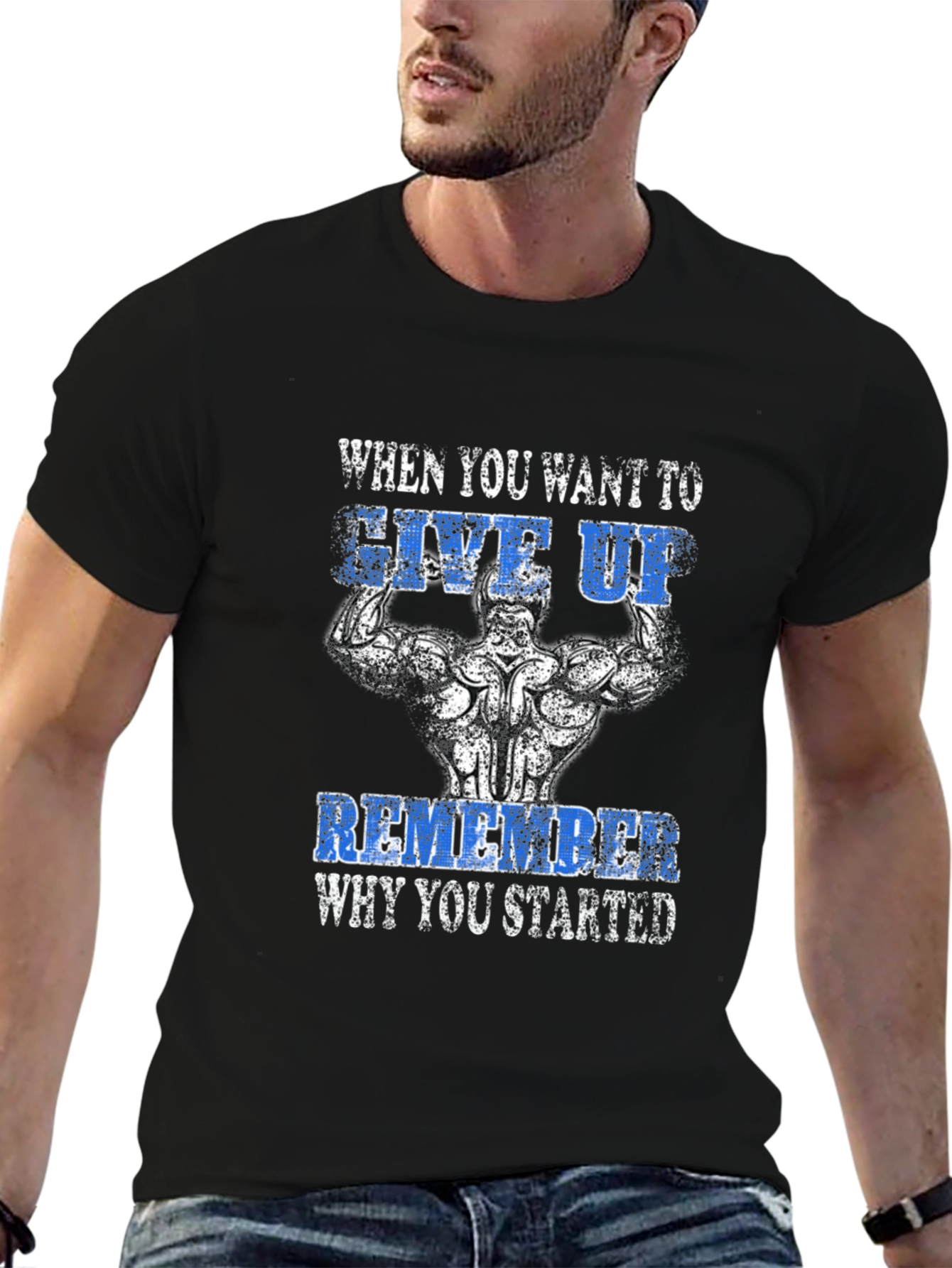 Motivational Gym Black T-Shirt