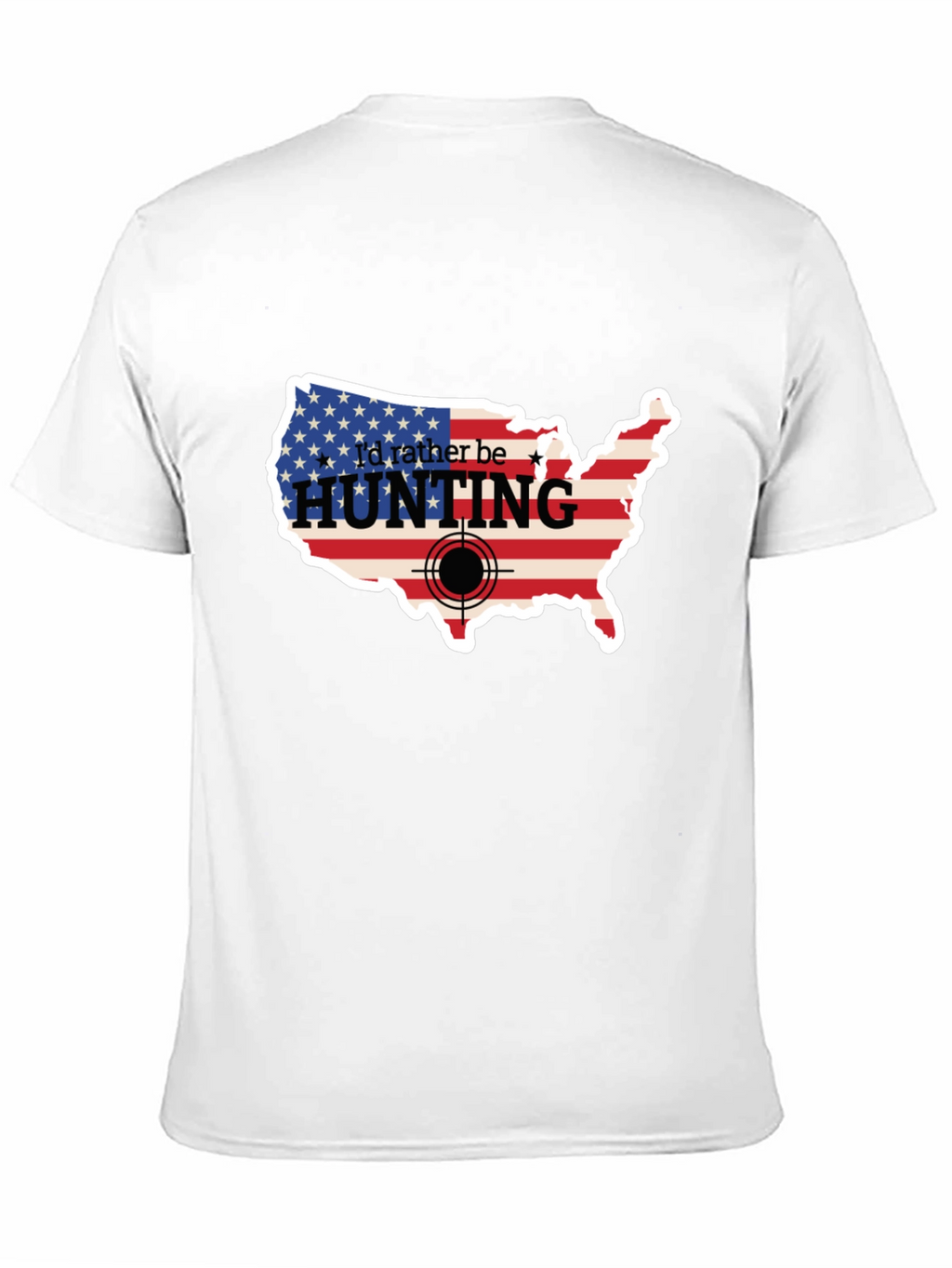 Id Rather Be Hunting USA Flag T-Shirt