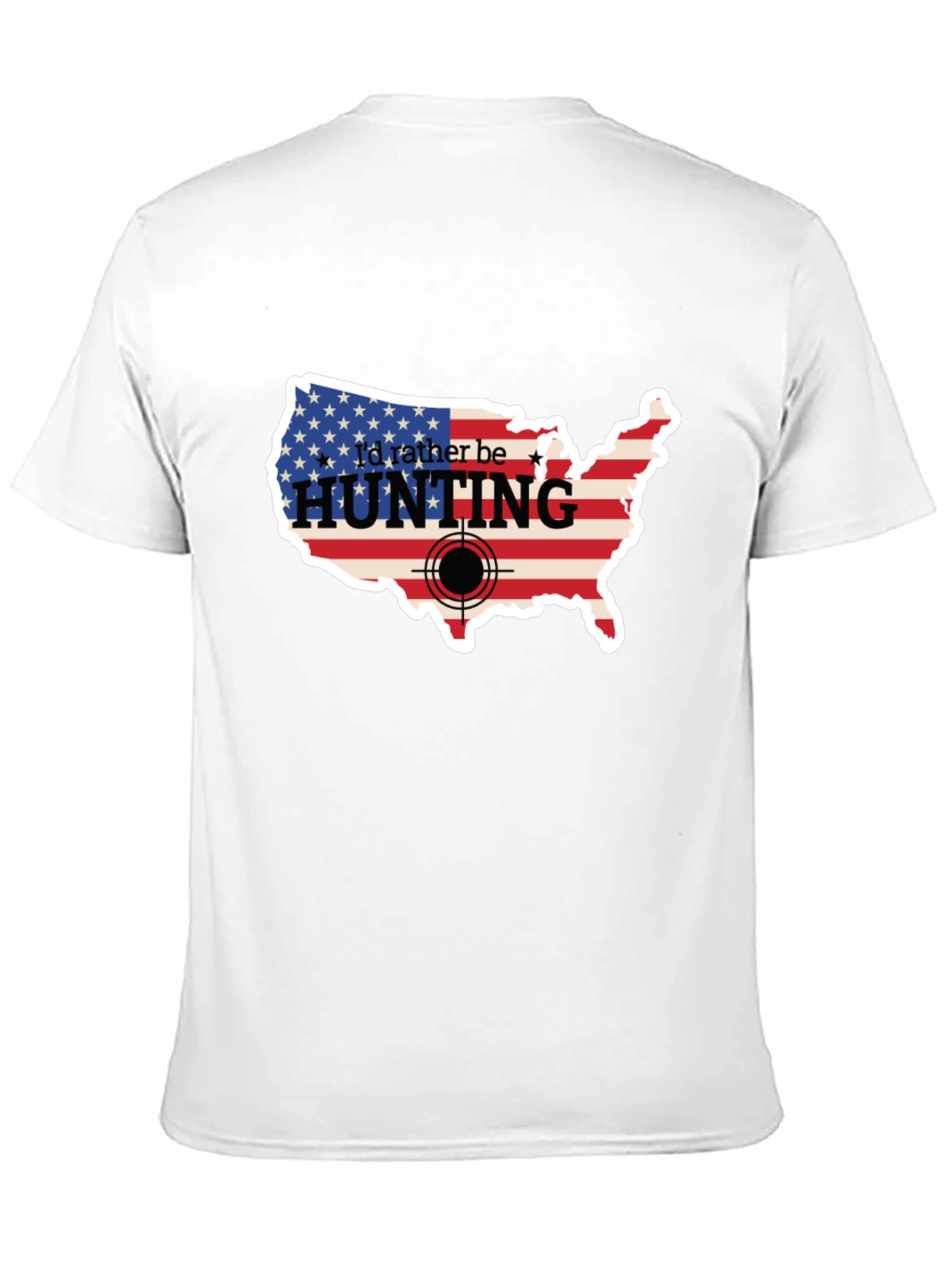 Id Rather Be Hunting USA Flag T-Shirt