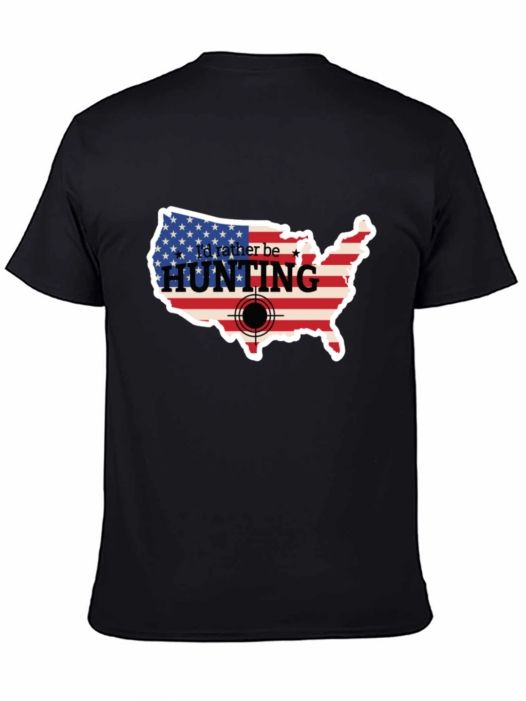 Id Rather Be Hunting USA Flag T-Shirt