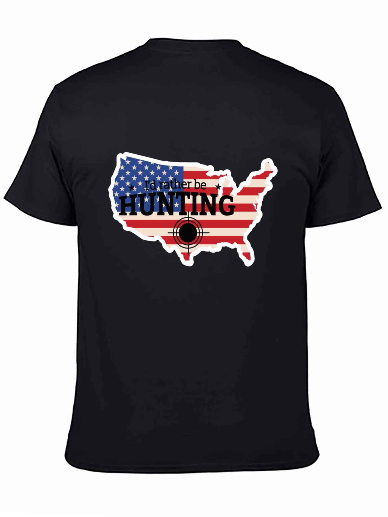 Id Rather Be Hunting USA Flag T-Shirt