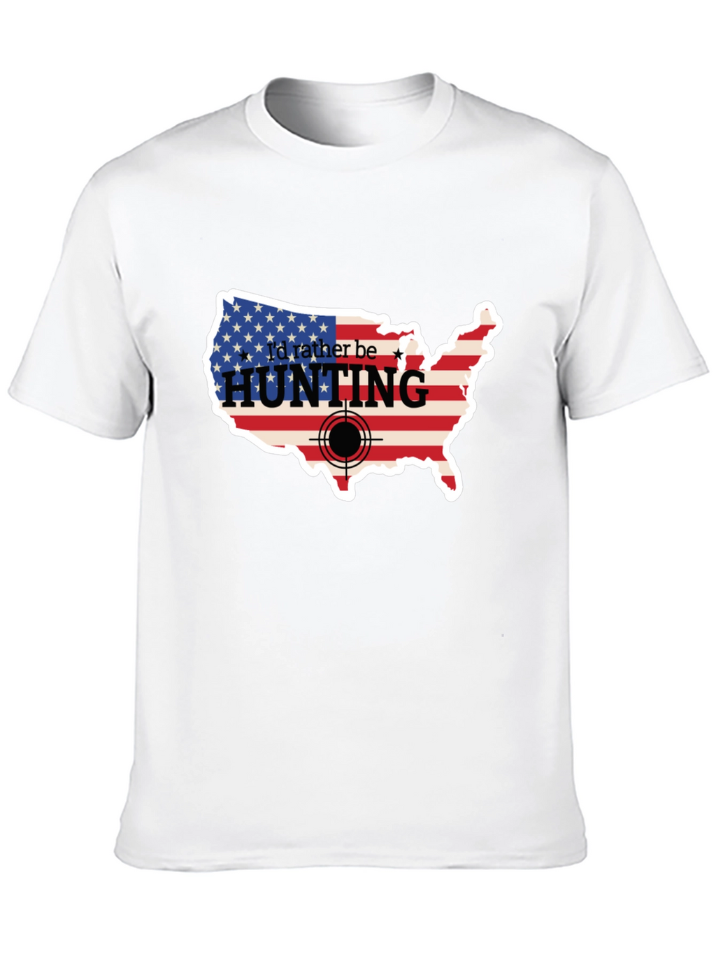 Id Rather Be Hunting USA Flag T-Shirt