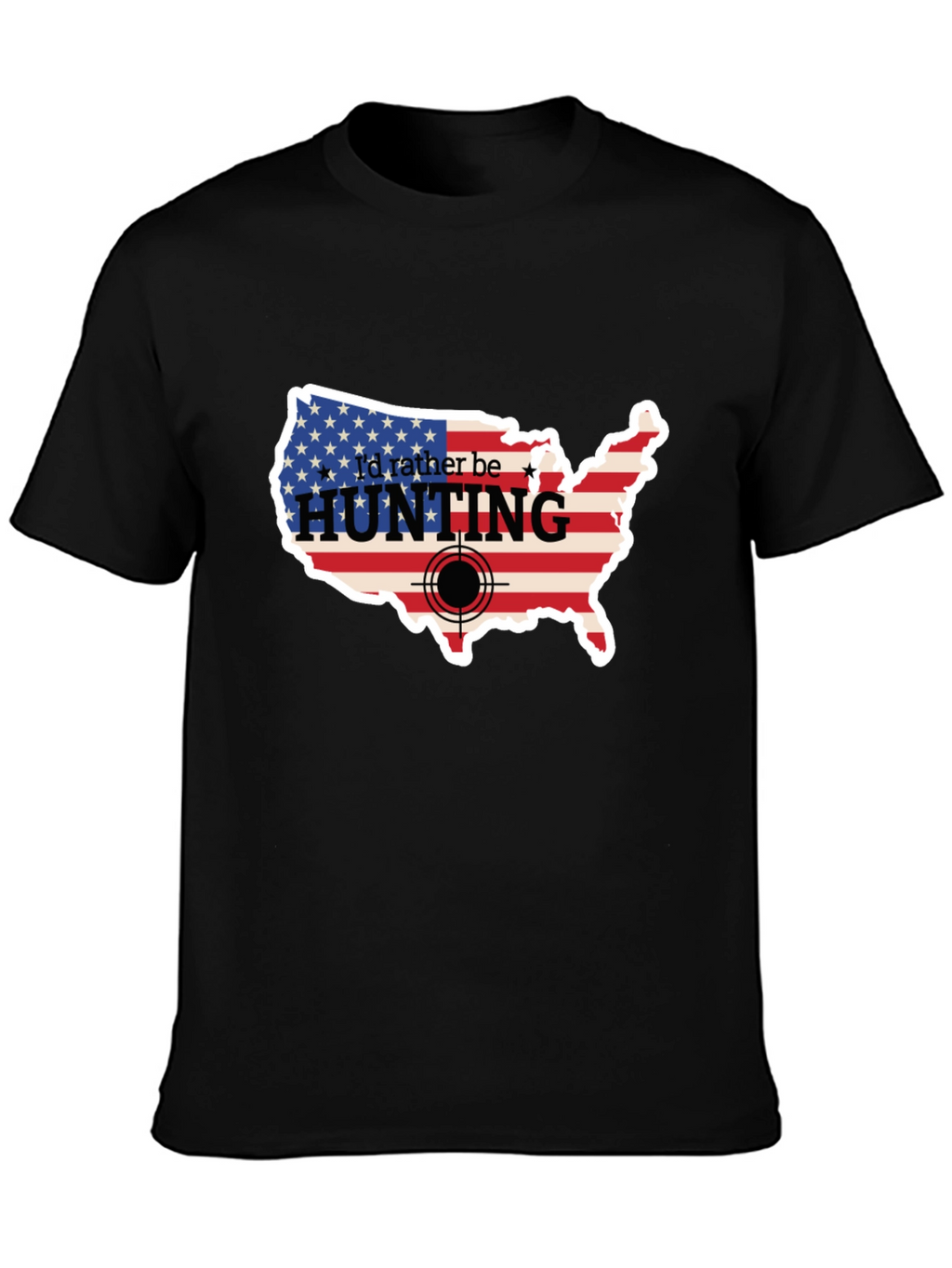 Id Rather Be Hunting USA Flag T-Shirt