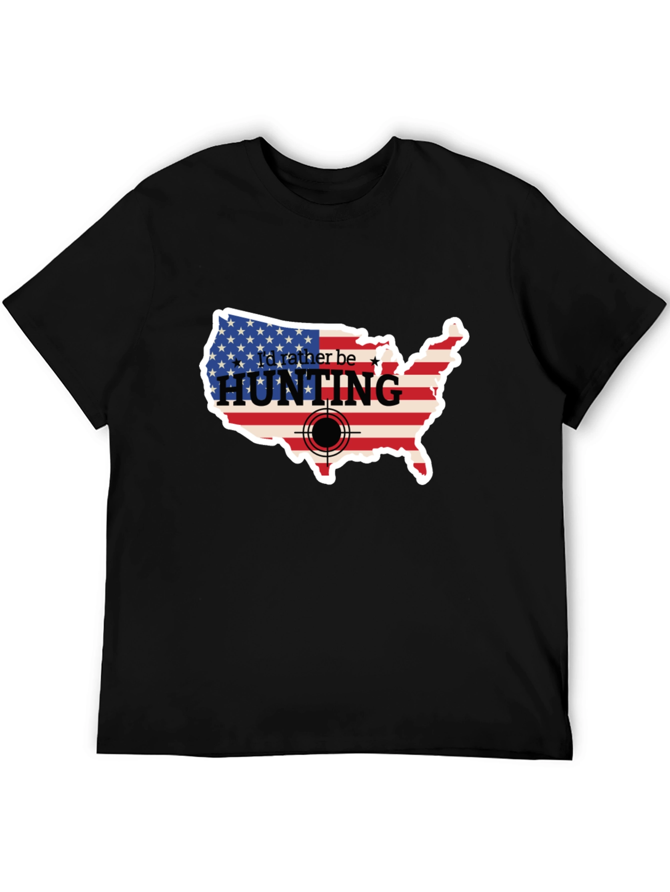 Id Rather Be Hunting USA Flag T-Shirt