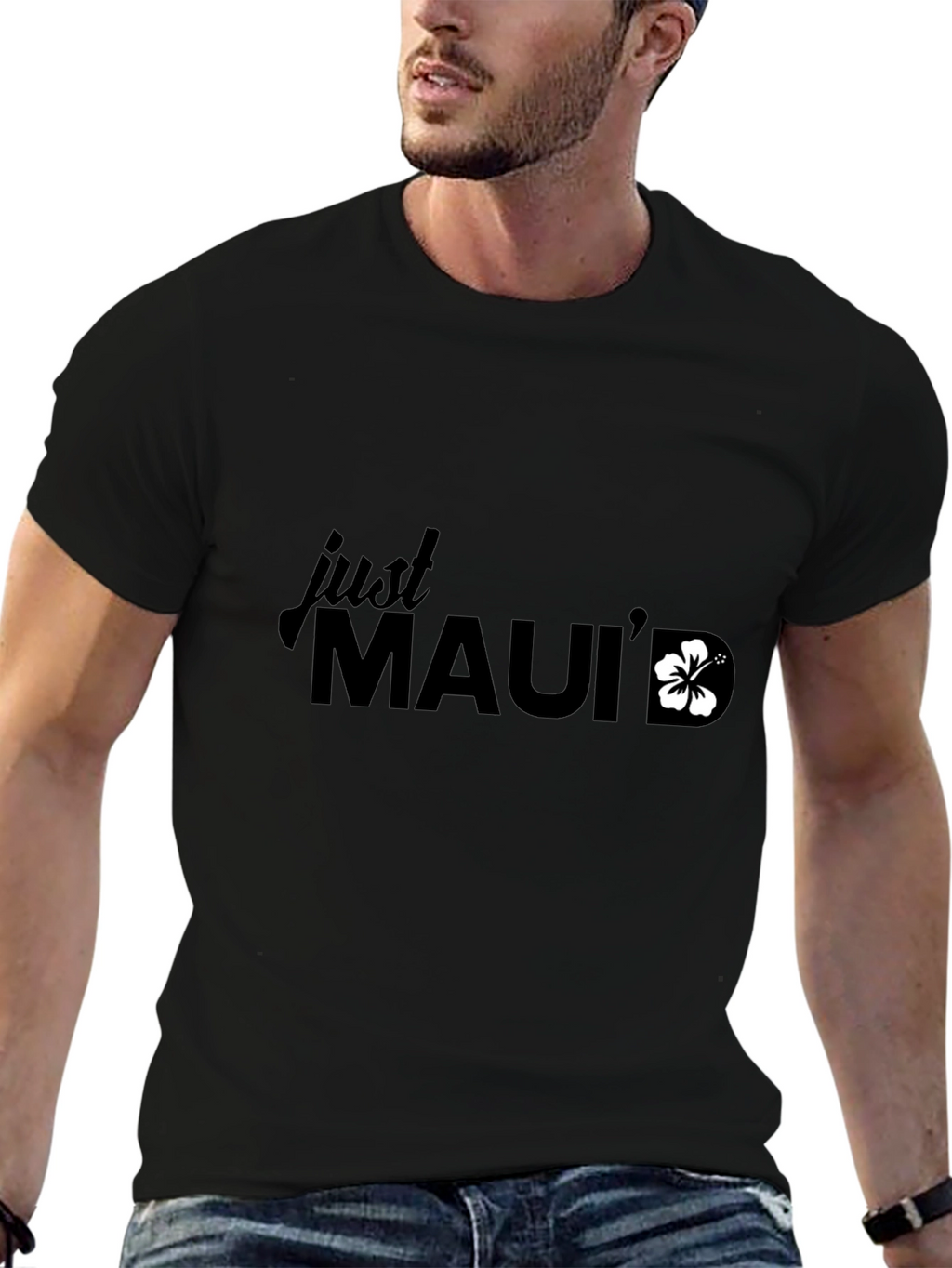 Just Mauid T-Shirt - Black Relaxed Fit