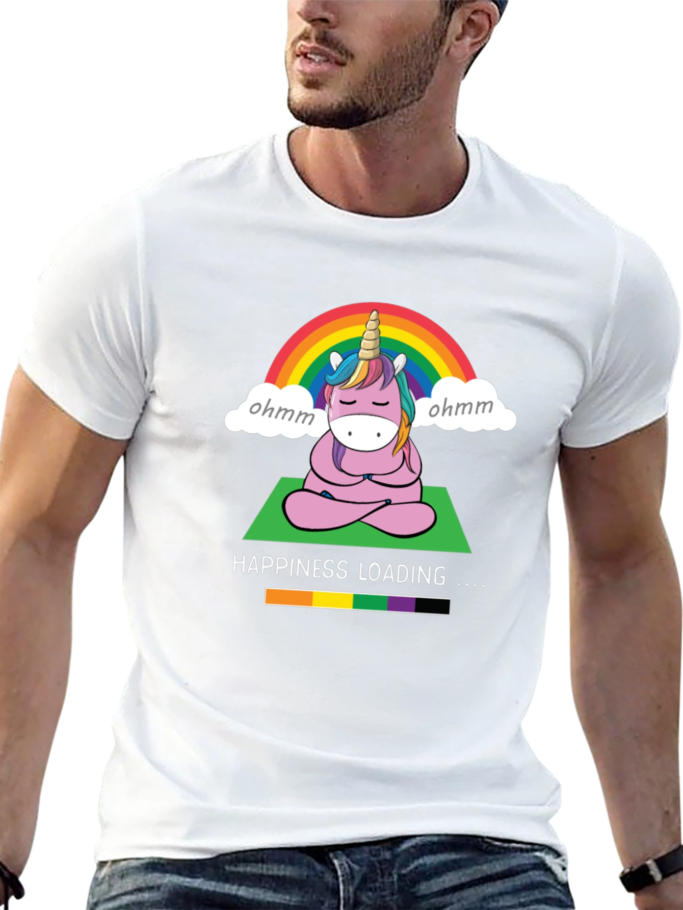 Unicorn Meditation Tee - Happiness Loading