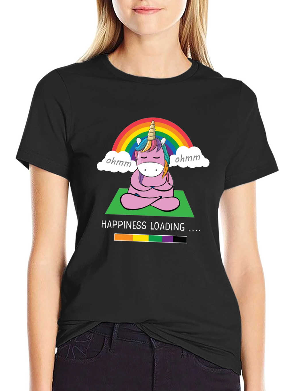 Unicorn Meditation Tee - Happiness Loading