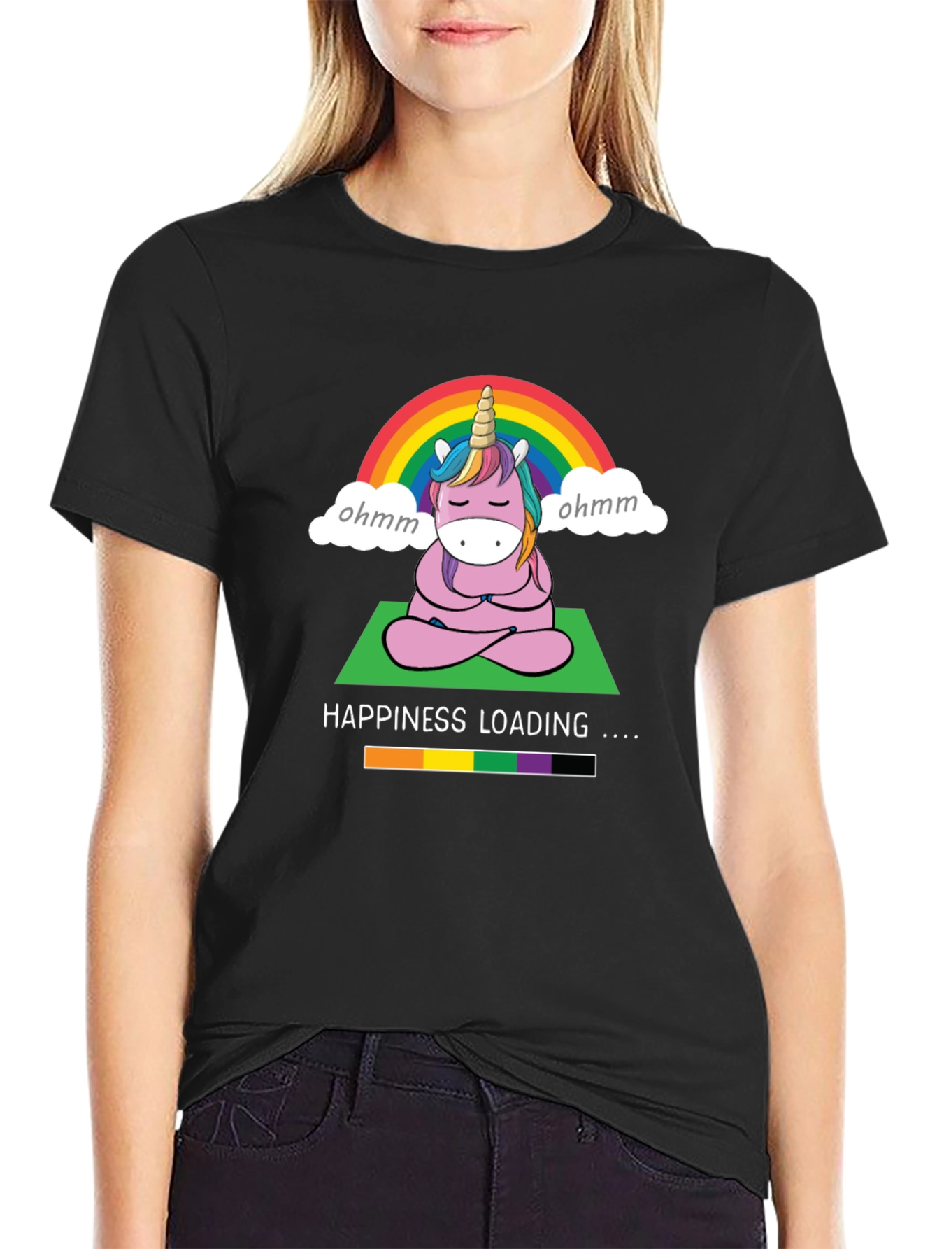 Unicorn Meditation Tee - Happiness Loading