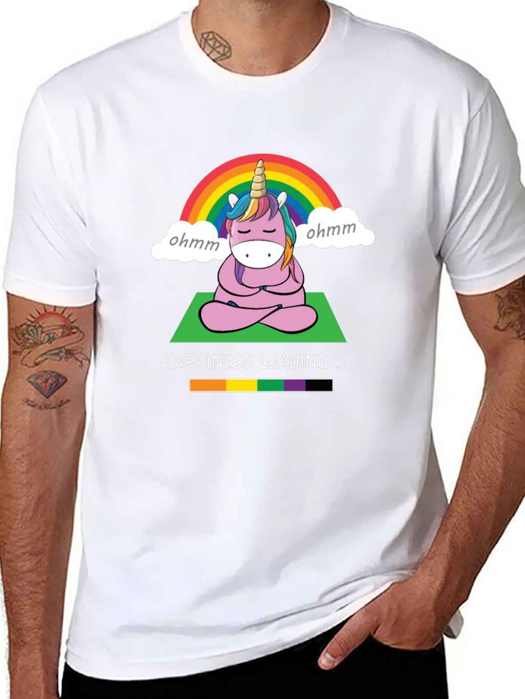 Unicorn Meditation Tee - Happiness Loading